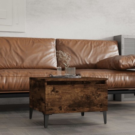 Mesa auxiliar madera contrachapada roble ahumado 50x46x35 cm en Mesas auxiliares | Comprar online en Foru.es