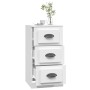 Aparador de madera contrachapada blanco 36x35,5x67,5 cm de vidaXL, Aparadores - Ref: Foro24-816216, Precio: 54,01 €, Descuent...