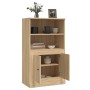 Aparador de madera contrachapada roble Sonoma 60x35,5x103,5 cm de vidaXL, Aparadores - Ref: Foro24-816315, Precio: 87,86 €, D...