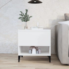 Mesa auxiliar madera contrachapada blanco 50x46x50 cm en Mesas auxiliares | Comprar online en Foru.es
