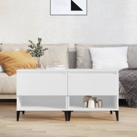 Mesitas de noche 2 uds madera contrachapada blanco 50x46x50 cm en Mesas auxiliares | Comprar online en Foru.es