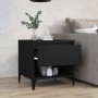 Mesa auxiliar madera contrachapada negro 50x46x50 cm en Mesas auxiliares | Comprar online en Foru.es