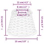 Pantalla para lámpara mimbre marrón Ø15x12 cm de vidaXL, Pantallas para lámparas - Ref: Foro24-364388, Precio: 12,64 €, Descu...