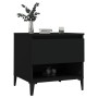 Mesa auxiliar madera contrachapada negro 50x46x50 cm en Mesas auxiliares | Comprar online en Foru.es
