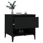 Mesa auxiliar madera contrachapada negro 50x46x50 cm en Mesas auxiliares | Comprar online en Foru.es