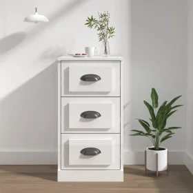 Aparador madera contrachapada blanco brillante 36x35,5x67,5 cm de vidaXL, Aparadores - Ref: Foro24-816218, Precio: 53,30 €, D...
