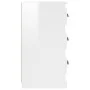Aparador madera contrachapada blanco brillante 36x35,5x67,5 cm de vidaXL, Aparadores - Ref: Foro24-816218, Precio: 53,30 €, D...