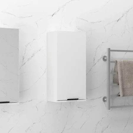 Armario de baño de pared blanco brillo 32x20x67 cm de vidaXL, Taquillas y armarios de almacenamiento - Ref: Foro24-811301, Pr...