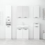 Armario de baño de pared blanco brillo 32x20x67 cm de vidaXL, Taquillas y armarios de almacenamiento - Ref: Foro24-811301, Pr...