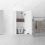 Armario de baño de pared blanco brillo 32x20x67 cm de vidaXL, Taquillas y armarios de almacenamiento - Ref: Foro24-811301, Pr...