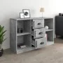 Aparador madera contrachapada gris hormigón 104,5x35,5x67,5 cm de vidaXL, Aparadores - Ref: Foro24-816236, Precio: 84,39 €, D...