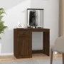 Spiegel-Schminktisch aus braunem Eichensperrholz, 90 x 50 x 132,5 cm von vidaXL, Schlafzimmerkommoden - Ref: Foro24-816767, P...
