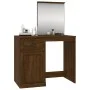 Spiegel-Schminktisch aus braunem Eichensperrholz, 90 x 50 x 132,5 cm von vidaXL, Schlafzimmerkommoden - Ref: Foro24-816767, P...