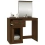 Spiegel-Schminktisch aus braunem Eichensperrholz, 90 x 50 x 132,5 cm von vidaXL, Schlafzimmerkommoden - Ref: Foro24-816767, P...