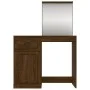 Spiegel-Schminktisch aus braunem Eichensperrholz, 90 x 50 x 132,5 cm von vidaXL, Schlafzimmerkommoden - Ref: Foro24-816767, P...
