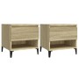 Mesas auxiliares 2 uds madera roble Sonoma 50x46x50 cm en Mesas auxiliares | Comprar online en Foru.es
