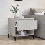 Mesa auxiliar de madera contrachapada gris hormigón 50x46x50 cm en Mesas auxiliares | Comprar online en Foru.es