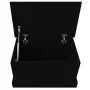 Baúl de almacenaje madera contrachapada negro 50x30x28 cm de vidaXL, Baúles de almacenamiento - Ref: Foro24-816497, Precio: 3...
