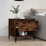 Mesa auxiliar madera contrachapada roble ahumado 50x46x50 cm en Mesas auxiliares | Comprar online en Foru.es
