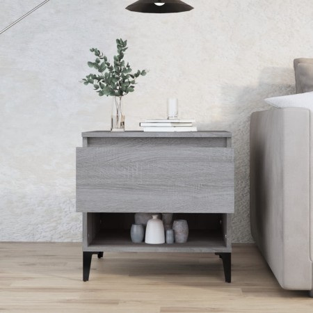 Mesa auxiliar de madera contrachapada gris Sonoma 50x46x50 cm en Mesas auxiliares | Comprar online en Foru.es