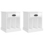 Mesitas de noche 2 unidades blanco brillante 43x36x50 cm de vidaXL, Mesitas de noche - Ref: Foro24-816349, Precio: 75,12 €, D...