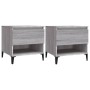Mesas auxiliares 2 uds contrachapada gris Sonoma 50x46x50 cm en Mesas auxiliares | Comprar online en Foru.es