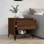 Mesa auxiliar madera contrachapada roble marrón 50x46x50 cm en Mesas auxiliares | Comprar online en Foru.es
