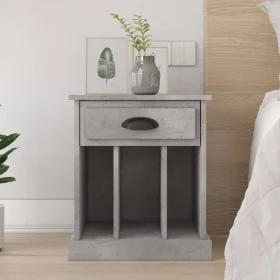 Mesita de noche gris hormigón 43x36x50 cm de vidaXL, Mesitas de noche - Ref: Foro24-816352, Precio: 35,67 €, Descuento: %