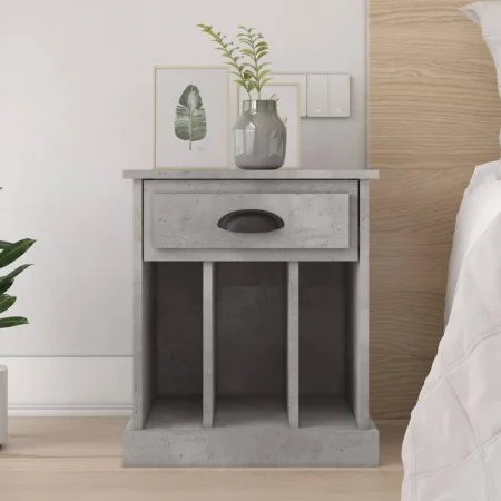 Mesita de noche gris hormigón 43x36x50 cm de vidaXL, Mesitas de noche - Ref: Foro24-816352, Precio: 35,67 €, Descuento: %