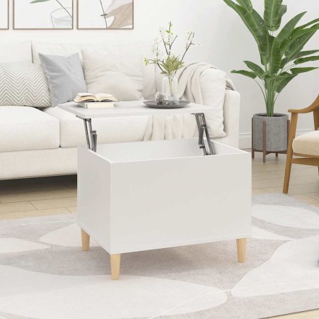 Mesa de centro madera contrachapada blanco 60x44,5x45 cm en Mesas de centro | Comprar online en Foru.es