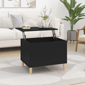Mesa de centro madera contrachapada negro 60x44,5x45 cm en Mesas de centro | Comprar online en Foru.es
