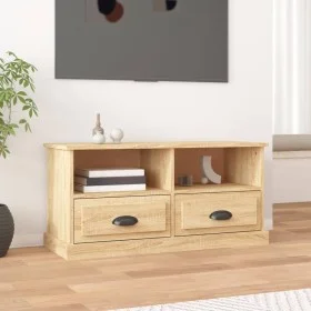 Mueble para TV madera contrachapada roble Sonoma 93x35,5x45 cm de vidaXL, Muebles TV - Ref: Foro24-816467, Precio: 59,73 €, D...