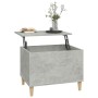 Mesa de centro madera contrachapada gris hormigón 60x44,5x45 cm en Mesas de centro | Comprar online en Foru.es