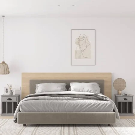 Mesitas de noche 2 unidades gris Sonoma 43x36x50 cm de vidaXL, Mesitas de noche - Ref: Foro24-816357, Precio: 59,62 €, Descue...