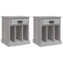 Mesitas de noche 2 unidades gris Sonoma 43x36x50 cm de vidaXL, Mesitas de noche - Ref: Foro24-816357, Precio: 66,86 €, Descue...