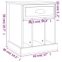 Mesitas de noche 2 unidades gris Sonoma 43x36x50 cm de vidaXL, Mesitas de noche - Ref: Foro24-816357, Precio: 66,86 €, Descue...