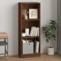 Estantería de 3 niveles contrachapada marrón roble 40x24x109 cm de vidaXL, Librerías y estanterías - Ref: Foro24-819256, Prec...