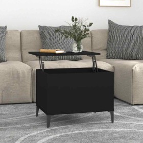 Mesa de centro madera contrachapada negro 60x44,5x45 cm en Mesas de centro | Comprar online en Foru.es