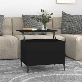 Mesa de centro madera contrachapada negro 60x44,5x45 cm en Mesas de centro | Comprar online en Foru.es