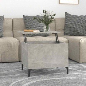 Mesa de centro madera contrachapada gris hormigón 60x44,5x45 cm en Mesas de centro | Comprar online en Foru.es