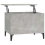 Mesa de centro madera contrachapada gris hormigón 60x44,5x45 cm en Mesas de centro | Comprar online en Foru.es