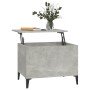 Mesa de centro madera contrachapada gris hormigón 60x44,5x45 cm en Mesas de centro | Comprar online en Foru.es