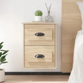 Mesita de noche de pared 2 uds color roble Sonoma 41,5x36x53 cm de vidaXL, Mesitas de noche - Ref: Foro24-816399, Precio: 77,...
