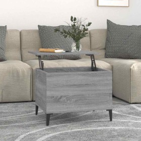Mesa de centro madera contrachapada gris Sonoma 60x44,5x45 cm en Mesas de centro | Comprar online en Foru.es