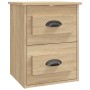 Mesita de noche de pared 2 uds color roble Sonoma 41,5x36x53 cm de vidaXL, Mesitas de noche - Ref: Foro24-816399, Precio: 78,...