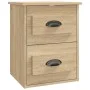 Mesita de noche de pared 2 uds color roble Sonoma 41,5x36x53 cm de vidaXL, Mesitas de noche - Ref: Foro24-816399, Precio: 77,...