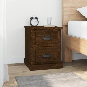 Mesita de noche madera contrachapada marrón roble 39x39x47,5 cm de vidaXL, Mesitas de noche - Ref: Foro24-816158, Precio: 44,...