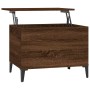 Mesa de centro madera contrachapada roble marrón 60x44,5x45 cm en Mesas de centro | Comprar online en Foru.es
