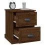 Mesita de noche madera contrachapada marrón roble 39x39x47,5 cm de vidaXL, Mesitas de noche - Ref: Foro24-816158, Precio: 44,...
