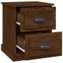 Mesita de noche madera contrachapada marrón roble 39x39x47,5 cm de vidaXL, Mesitas de noche - Ref: Foro24-816158, Precio: 45,...